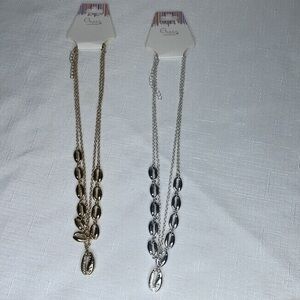 Onnea Silver or Gold Coffee Bean Pendant Necklace New With Tag